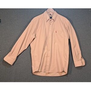 Ralph Lauren Mens Long Sleeve Gingham Check Button Down Shirt Red Pony Logo Sz L